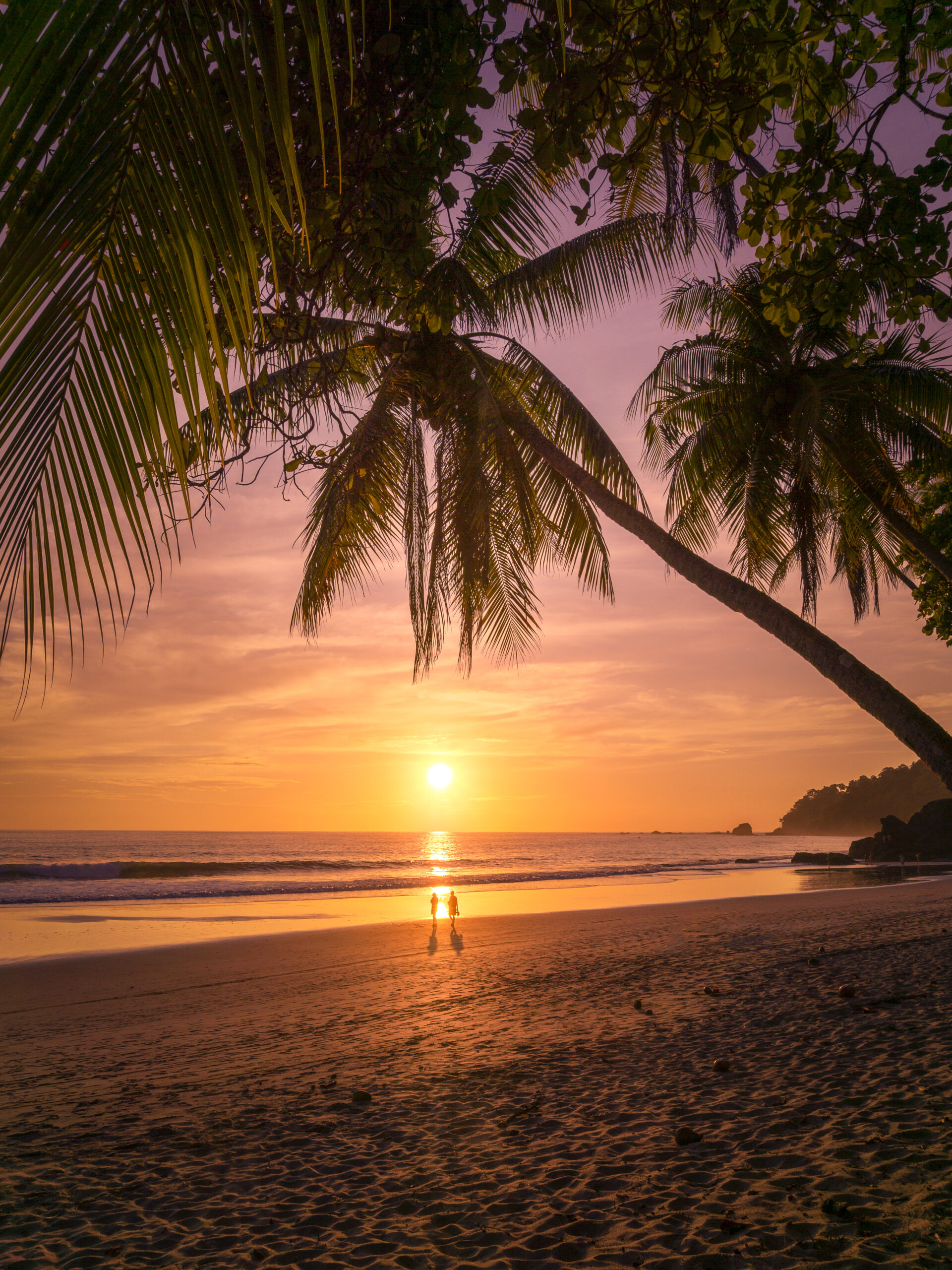Foto Landschaft Sonnenuntergang Am Strand Costa Rica